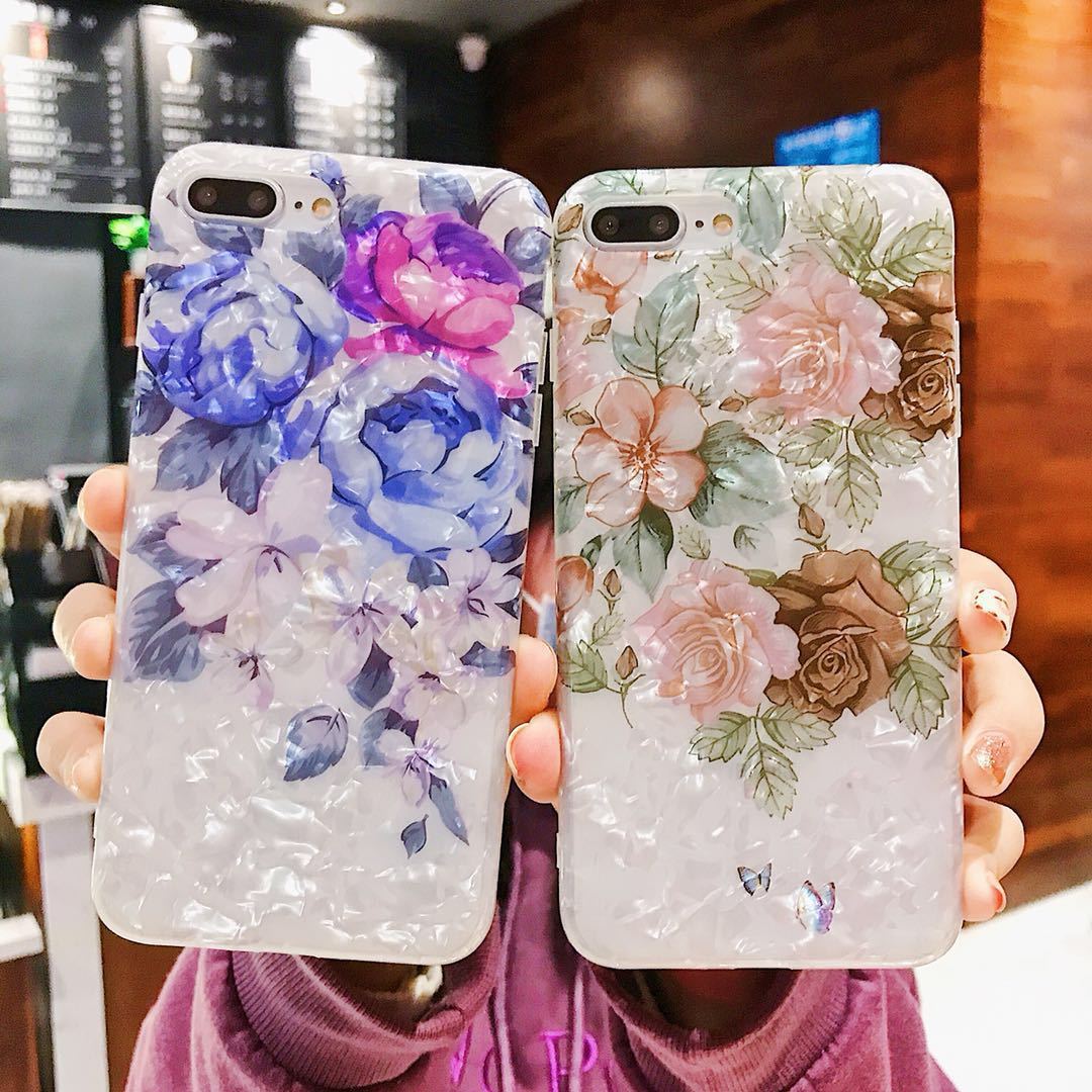 Dream Shell Phone Case For iPhone X XS Max XR Rose Flower Back Cover Cases for iPhone 7 8 6 6s Plus Soft TPU Silicon Dream Shell Phone Case For iPhone X XS Max XR Rose Flower Back Cover Cases for iPhone 7 8 6 6s Plus Soft TPU Silicon